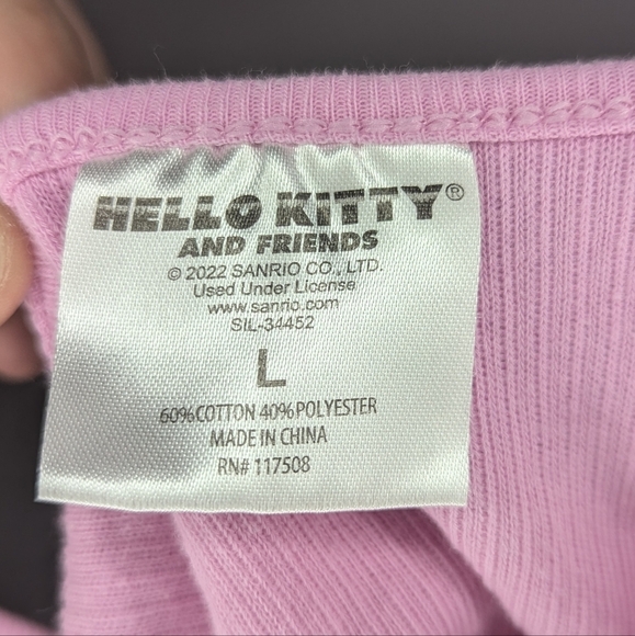 Hello Kitty and Friends Dancing Cropped Tank Top pink woman's Large - Picture 5 of 5